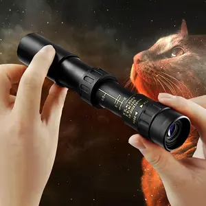 Portable 4K Single Lens Telescope, 10-300X40 Variable Zoom High Definition Portable Telescope, Telescope for Outdoor Camping Hunting Travel