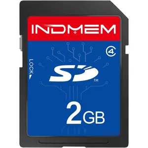 INDMEM SD Card 2GB Class 4 Flash Memory Card 2G SLC Stanard Secure Digital Cards (1PC)