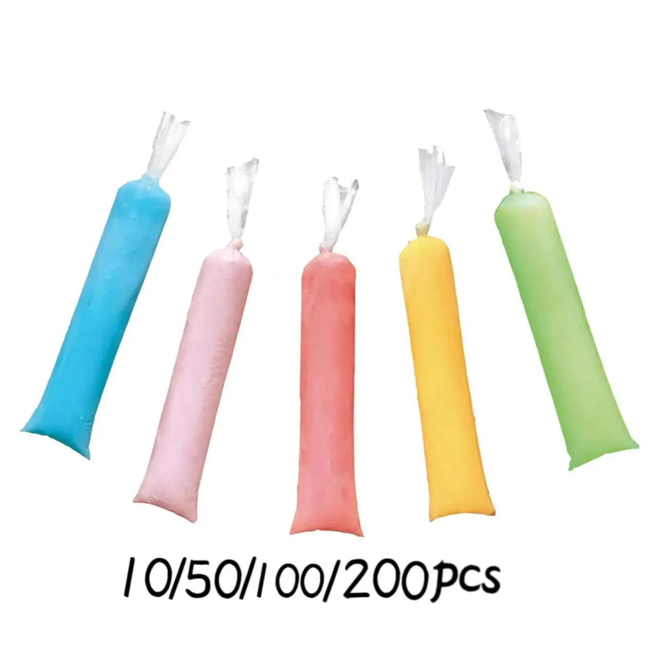 10/50/100/200-Pcs DIY Ice Lolly Bags, Transparent Popsicle Mold Bags, Crushed Ice Bags, Kitchen Freezer Mold, Household Kitchenware, Kitchen Gadgets