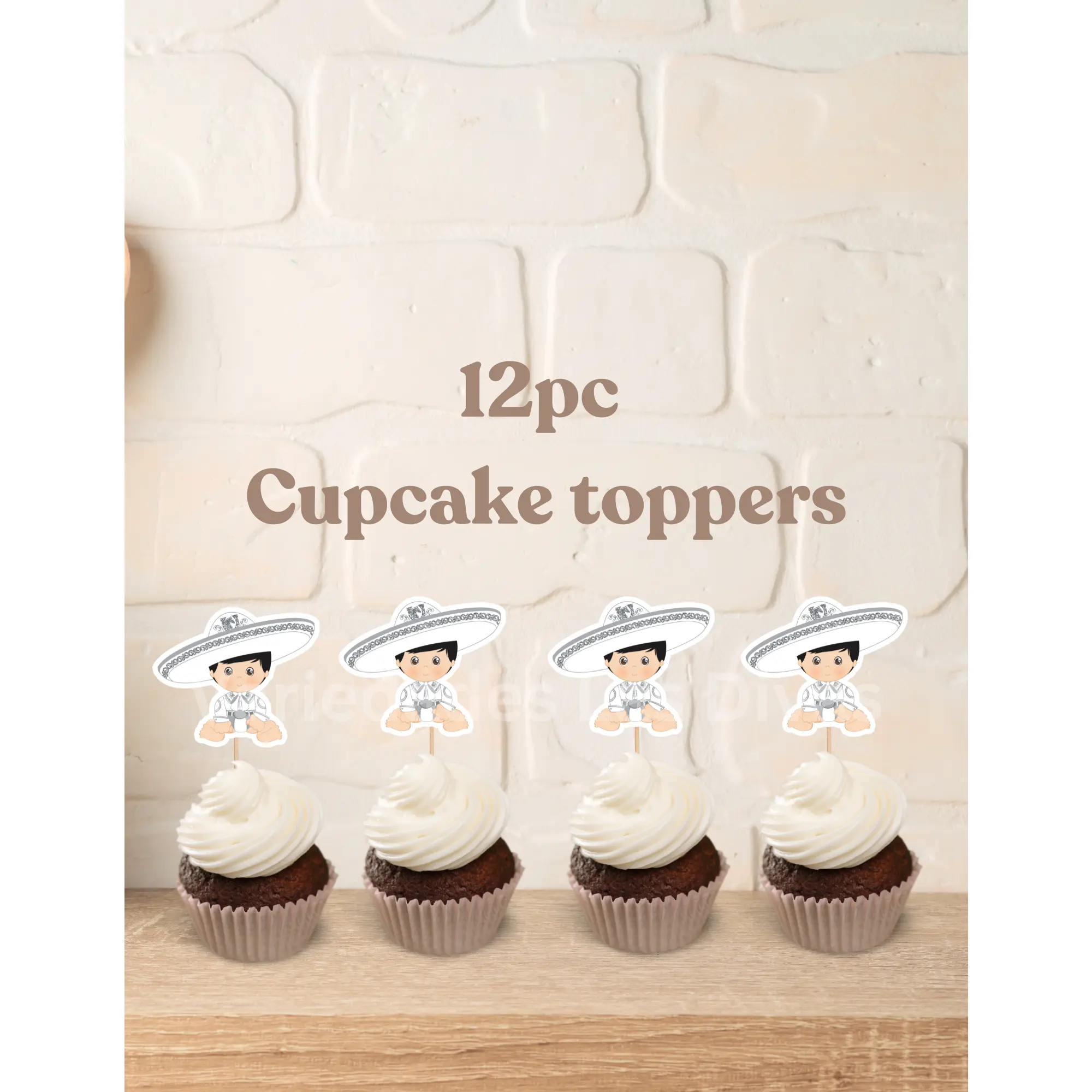 Charrito Cupcake toppers Charrito Cupcake toppers