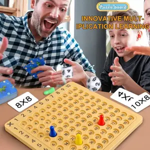 Multiplication Board Game, Family Board Games, Educational Math Toy, Parent-Child Interactive Toy, Desktop Math Game, Intelligence Game, Age 3+