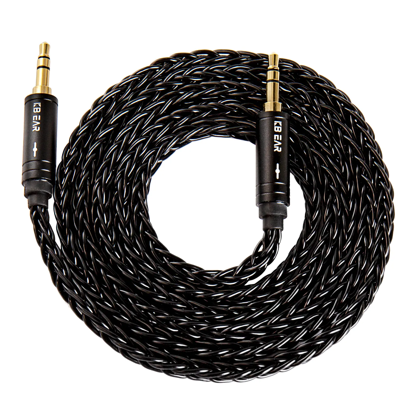 KBEAR AUX08 3.5mm Braided Aux Cable - 4ft/1.2m, Hi-Fi Sound, Male Plug Connector, Black Audio Accessory for Car Speakers, Headphones, Home Stereos (Tech, Vehicle, Auto Parts Categories), Accessories, Vehicle Accessories