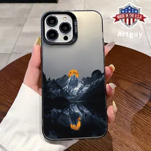 Phone Case for iPhone 16 Pro Max 15 Plus 16E 14 13 12 11 XR XS Mountain View Sunset Pattern Anti-Scratch Shockproof Pocket-Friendly durable Cover