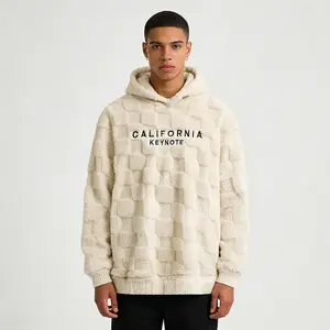One piece men's winterfleece thick casual loose andcomfortable Arctic fleece hoodedsweatshirt men's warm outerwearhooded clothes Streetwear Soft