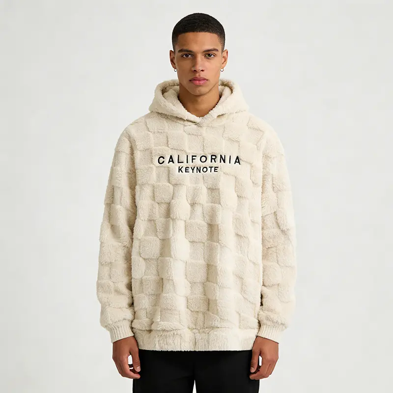 One piece men's winterfleece thick casual loose andcomfortable Arctic fleece hoodedsweatshirt men's warm outerwearhooded clothes Streetwear Soft