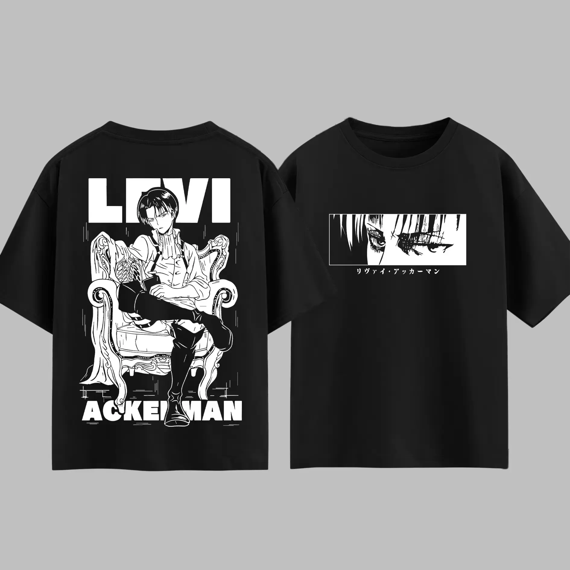 Levi Ackerman Printed T-shirt Men's and Women's T-shirt Men's Top Sports T-shirt 2026 Summer New