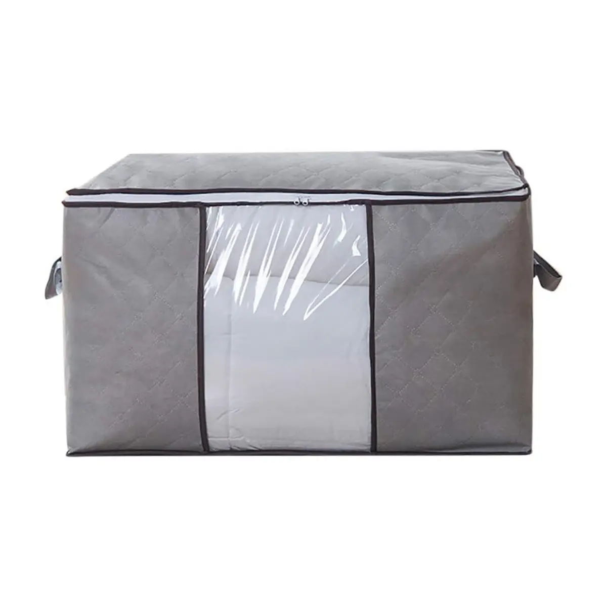 Zippered Storage Bag for Closet, pillow, quilt, bedding, Clothes, Blanket Organizers with Clear Window & Carry Handles Space Saver