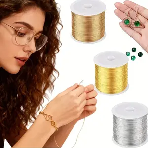 26 Gauge Copper Wire Jewelry Making, 82 Feet Anti-Color Change Bead String, Ideal for DIY Jewelry Making, Beading Making, Cord Wrapping, Bracelets, Necklaces, Crafts