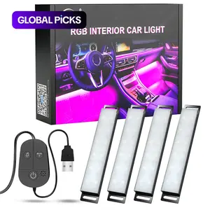 RGB Car Interior Light Kit, LED Car Ambient Light with App Control, Car Atmosphere Lights, Interior Decorative Light, Car Accessories, Car Interior Lighting #GLOBAL PICKS