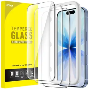 JETech Screen Protector for iPhone 17 Series, Tempered Glass Film with Easy Installation Tool, 9H Hardness, Case-Friendly, 3-Pack