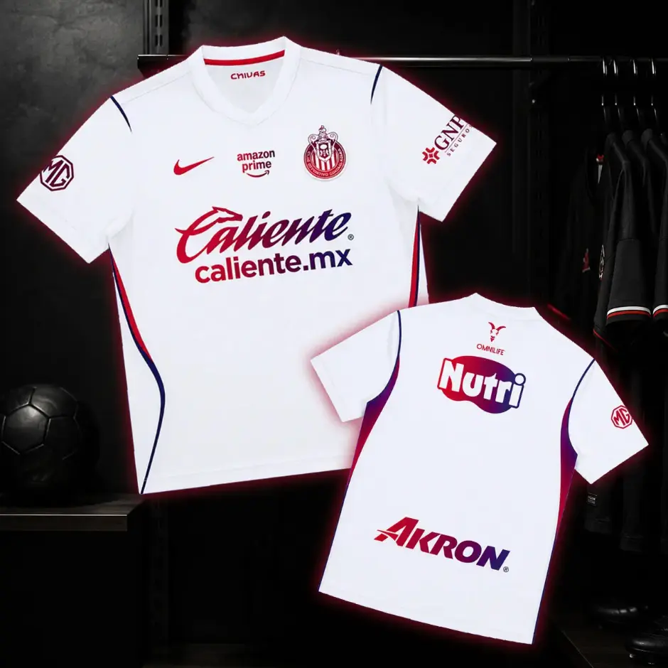 White Chivas Away Home Soccer Shirt 26-27, Football Jersey, Game Day Sports Top, Liga MX Fan Gear