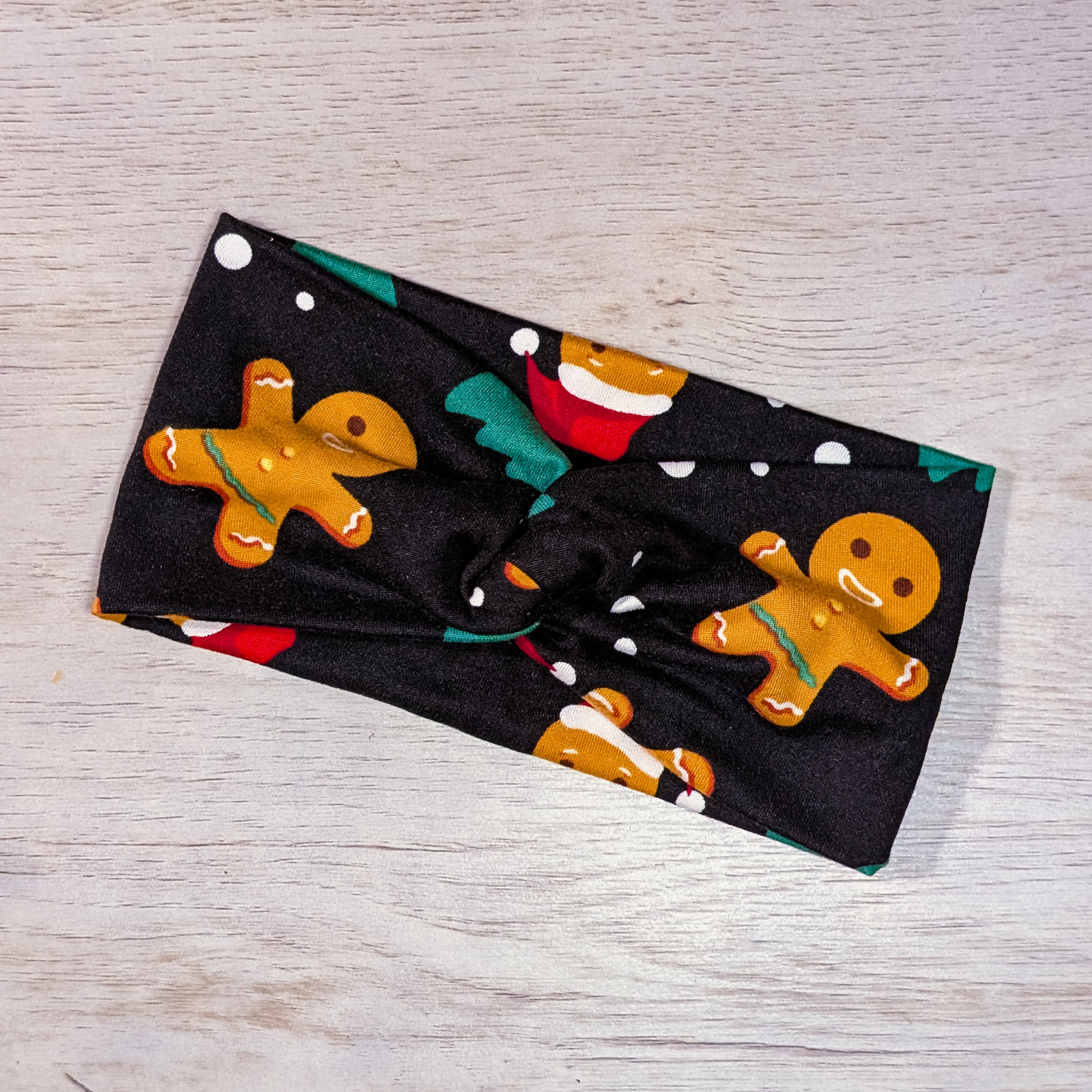 Gingerbread Boy Knotems Pre-Tied Headwrap Headbands for Women & Girls