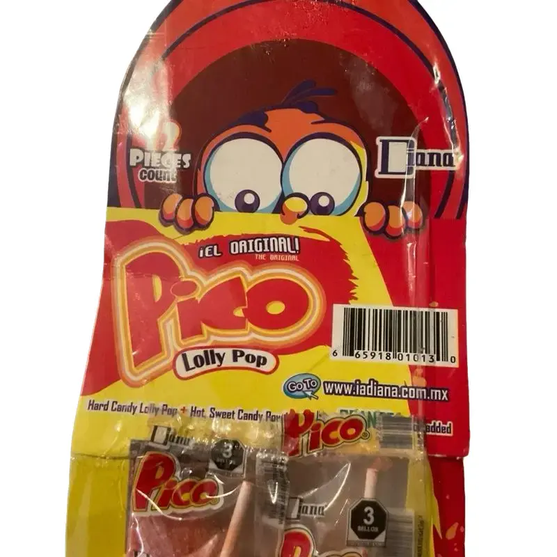 Pico lollipops with chili powder made in Mexico