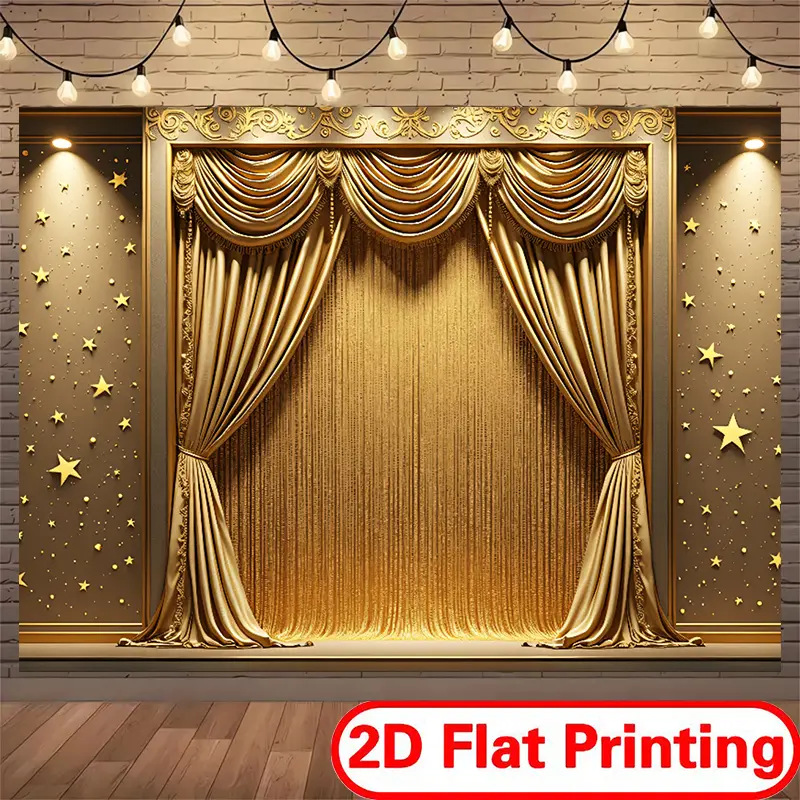 2D Polyester Flat Printing Backdrop Banner with Backdrop Picture - Home & Festive Party Decorations Banners for Backyard BBQs, Summer Events,summerwins