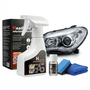 Automotive Headlamp Restoration Fluid Kit,Oxidized and Yellowed Automotive Headlamps Blurring Enhanced Crystallization Coating Refurbisher