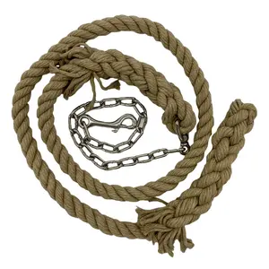 Handmade Hemp Horse Lead with Chain