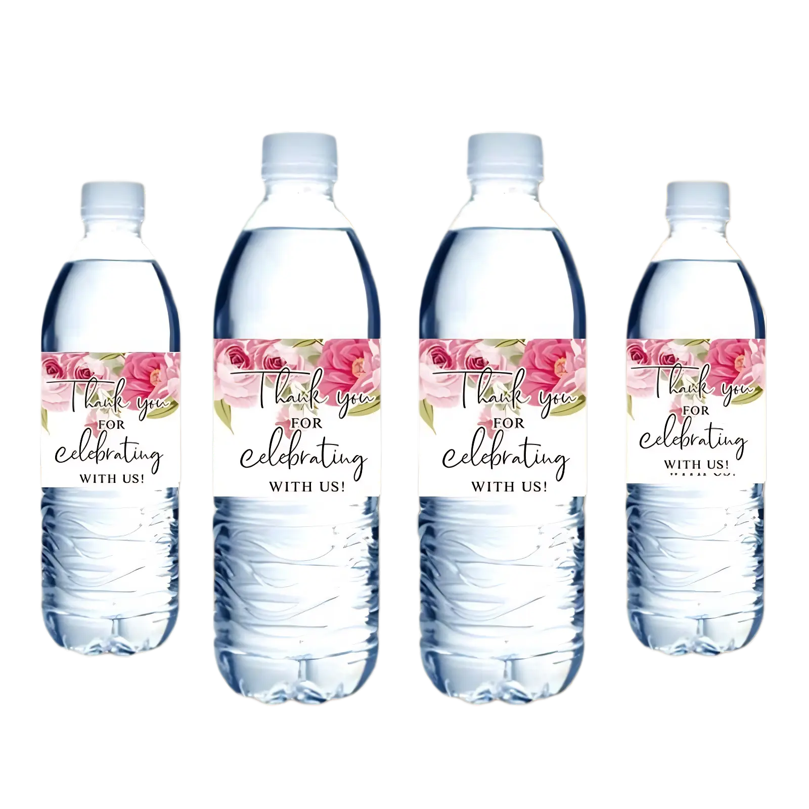 36PCS Water Bottle Sticker Labels Celebrating  for Wedding Bridal Party Supplies Baby Shower Birthday Party Decorations(Pink) funny Glossy Ornaments