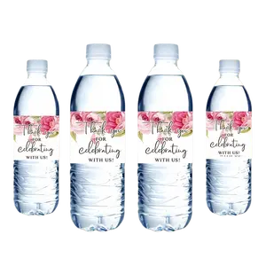 36PCS Water Bottle Sticker Labels Celebrating  for Wedding Bridal Party Supplies Baby Shower Birthday Party Decorations(Pink) funny Glossy Ornaments