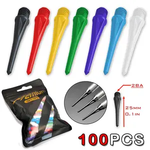 100pcs Universal 2ba Electronic Dart Board Plastic Darts Tips Soft Tip Accessories, Ductile Durable Strong Not Breakable Darts Gear