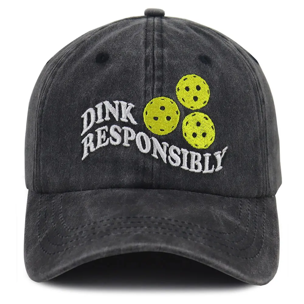 100% Cotton Outdoor Funny Pickleball Hats for Men-Women, UV Protection Embroidered Logo Accessories, Christmas Retirement Birthday Gifts for Parents Spouses, Funny Hat, Baseball Hats
