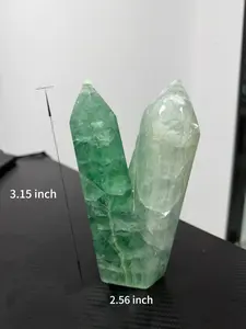 Kelsey(9787)gc.Green fluorite twin tower