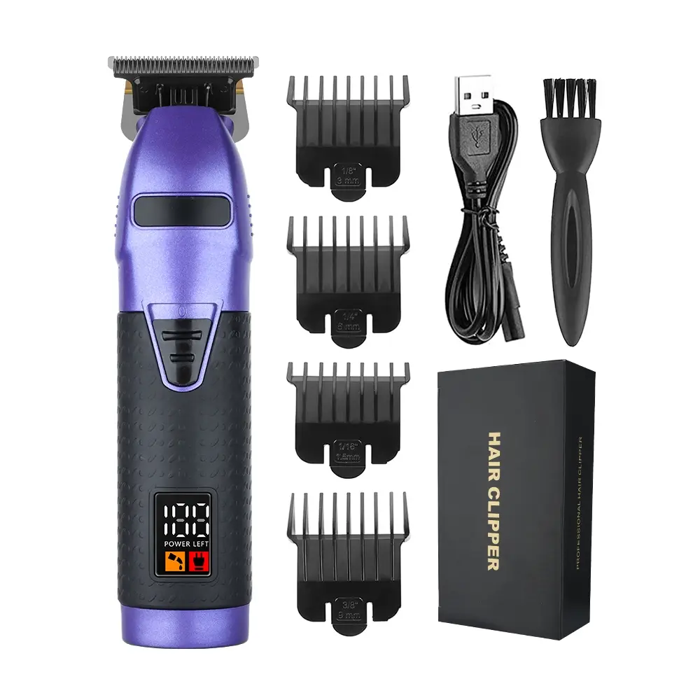 Men's electric cordless hair clipper set home styling tools, washable, beard trimmer, LCD digital portable haircut set men's gifts, Hair Cutting Machine, Wireless Trimmer