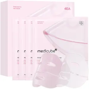 [medicube] PDRN Pink Collagen Gel Mask 4 Sheets Salmon DNA Color Changing Pink Glow Collagen Facial Mask Korean Skincare