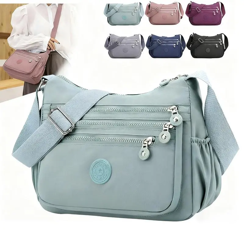 Nylon Crossbody Shoulder Bag for Women, Fashion Anti-Theft Handbag with Multiple Pockets for Everyday Use & Gifting, Crossbody Shoulder Bags, Fashion Shoulder Bag