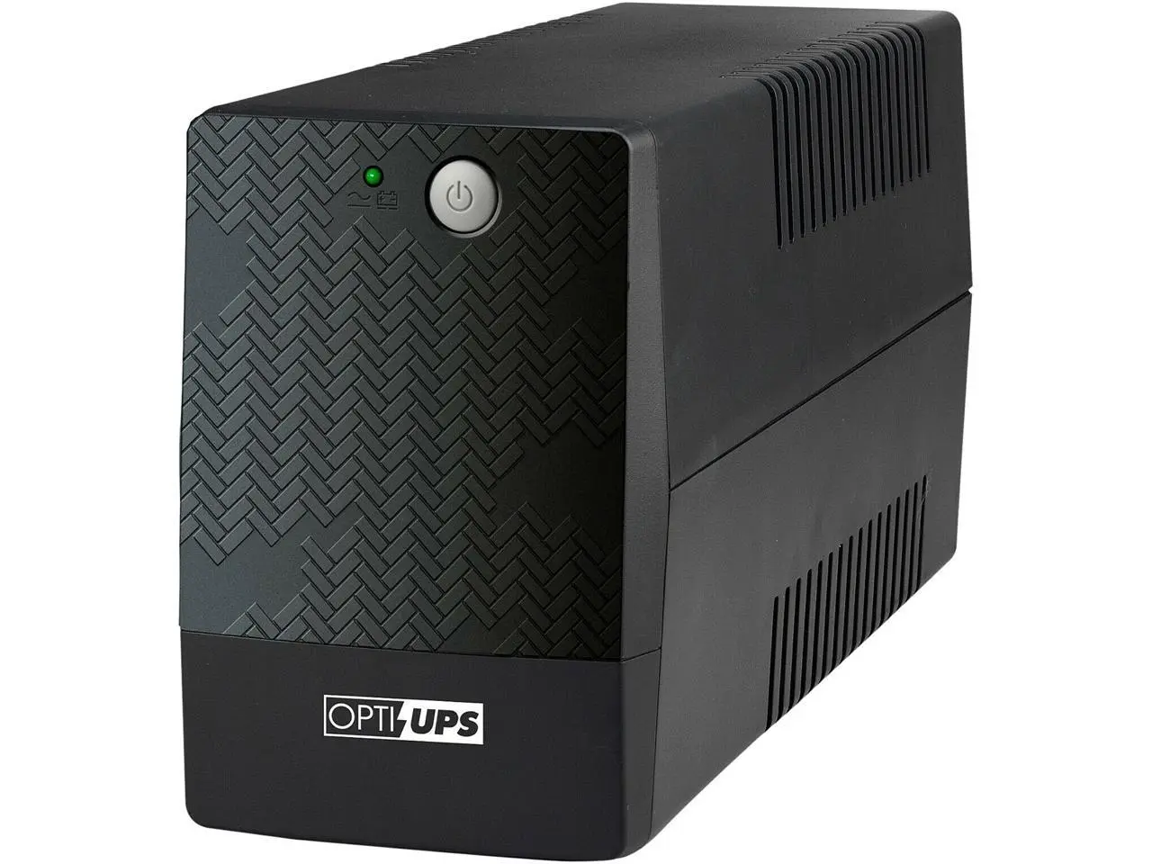 OPTI UPS TS800E 800VA / 480W (110v / 115v / 120v) Battery backup system, 50 / 60 Hz frequency auto sensing and selection, simulated sine wave design. Protection for your computers, network devices, gaming systems, home entertainment
