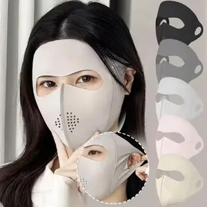 10-pcs/set New Breathable Ice Silk Mask Anti-UV Traceless Sunscreen Mask Riding Face Mask Outdoor Sports