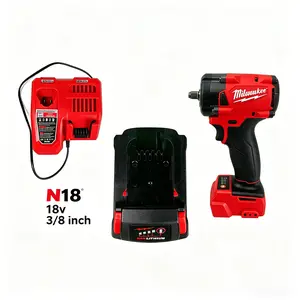 Milwaukee M18 FIW212 18V 3/8 Inch Cordless Impact Wrench, High Torque Compact Power Tool, Reliable & Durable for Automotive Repair, Machinery Maintenance, Construction & Professional Jobsite Use