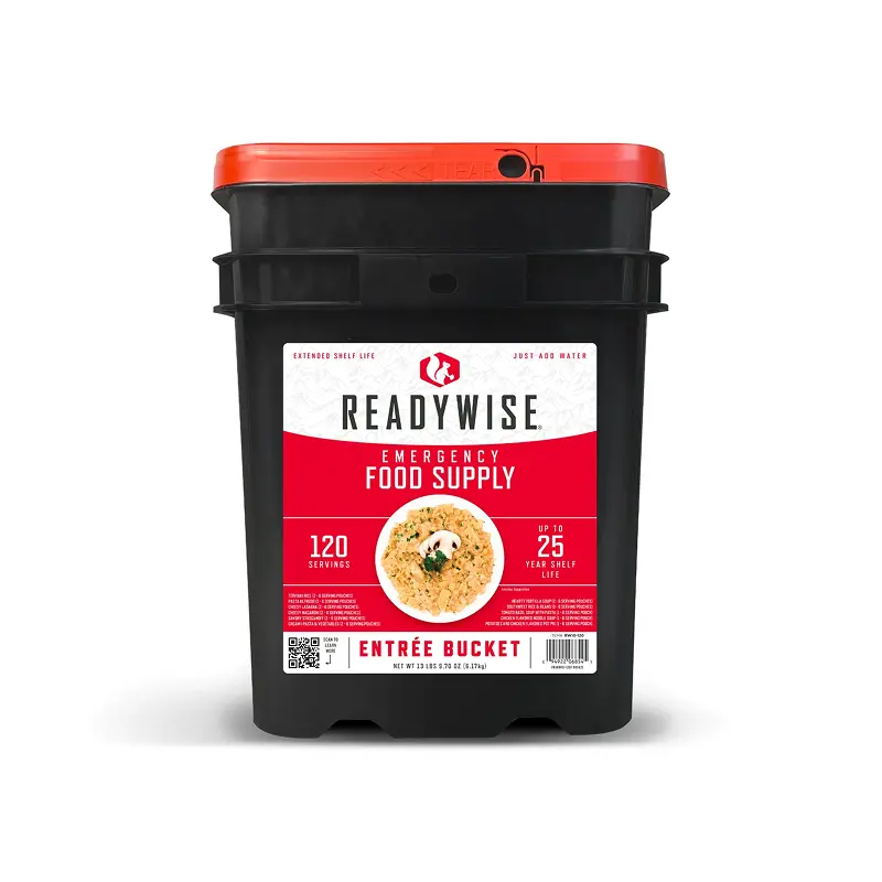 ReadyWise 120 Serving Entree Grab and Go Bucket Food Survival Kit
