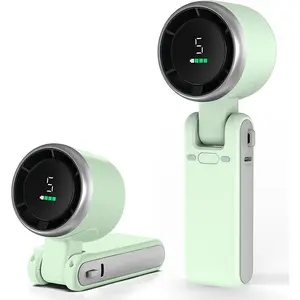 3 In 1 Portable Fan, 5 Speeds, 180 Foldable, Personal Fan with LED Display, Fans for Office, Bedroom, Travel, Gift, Gifts Boyfriend