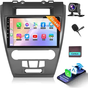 RIMOODY Android OS Car Stereo Radio for 2009-2012 Ford Fusion, Mondeo, Mustang, 2G+64G, 10.1 inch HD IPS Touchscreen, Wireless CarPlay Support, Android Auto, Bluetooth, WiFi, HiFi/16 EQ, FM/RDS, SWC, Backup Camera fathersdaygift