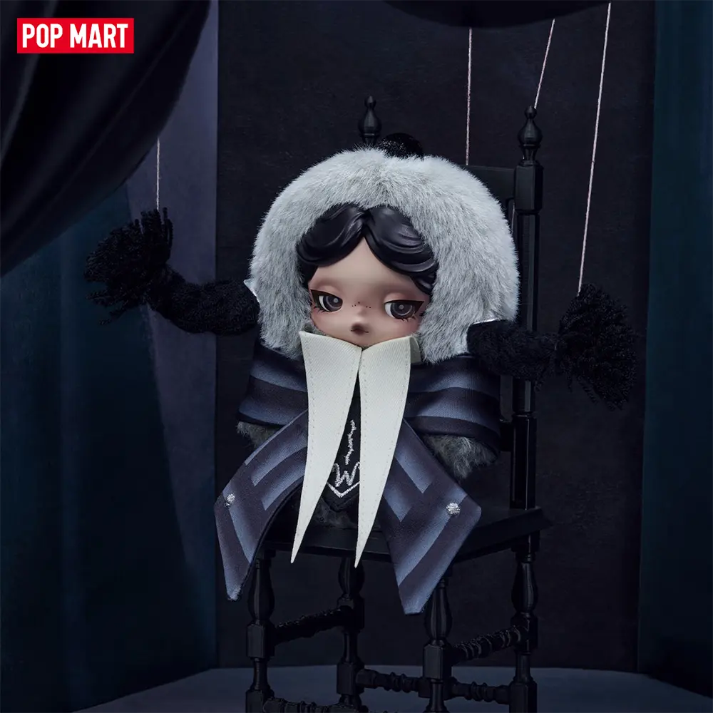 POP MART SKULLPANDA × Wednesday Plush（Nevermore Academy Uniform Version）