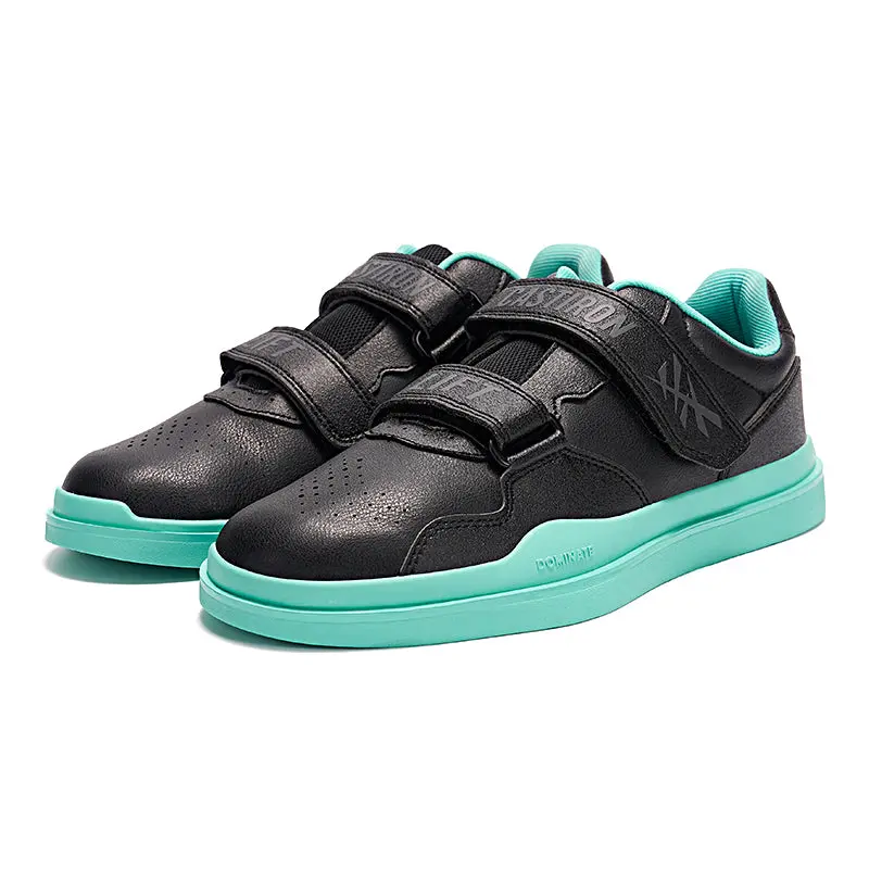 Pro Deadlift Shoes, Unisex Full-Grain Leather Sporty Trainers for Gym & Powerlifting with a 0-Drop Flat Sole and Dual Straps, Zero Drop Shoes, Sporty Training & Gym Shoes