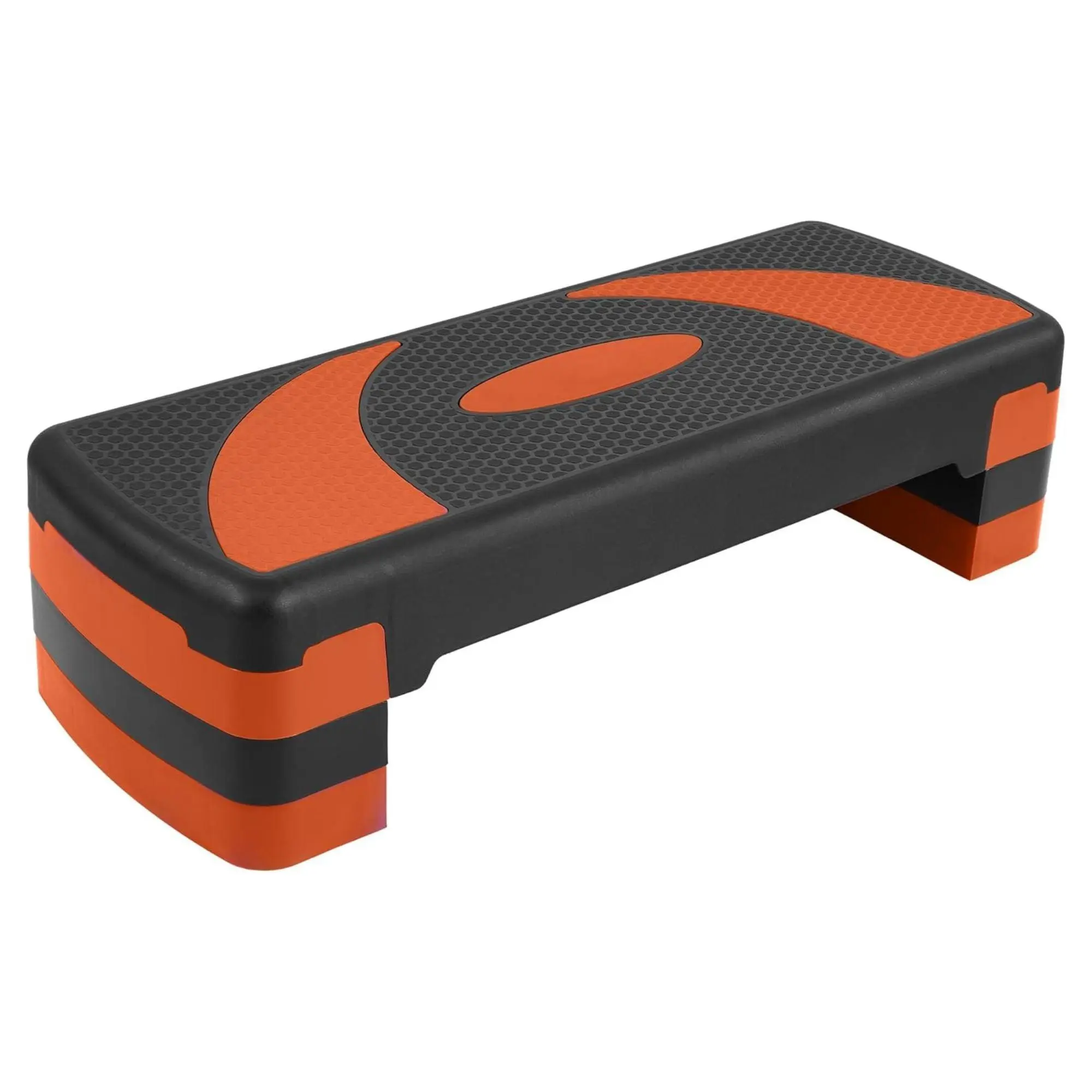 Fitvids Workout Step Aerobic Platform with 3 Level Adjustable Heights, Tangerine