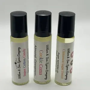 Wilson & Son Spoon Company 3-Pack (Multi-Pack) Cosmetic Fragranced Body Oils - Cinnamon Sugar Donut, Cookie Coma, Vanilla Scents, 6-Month Shelf Life Liquid for Body Care