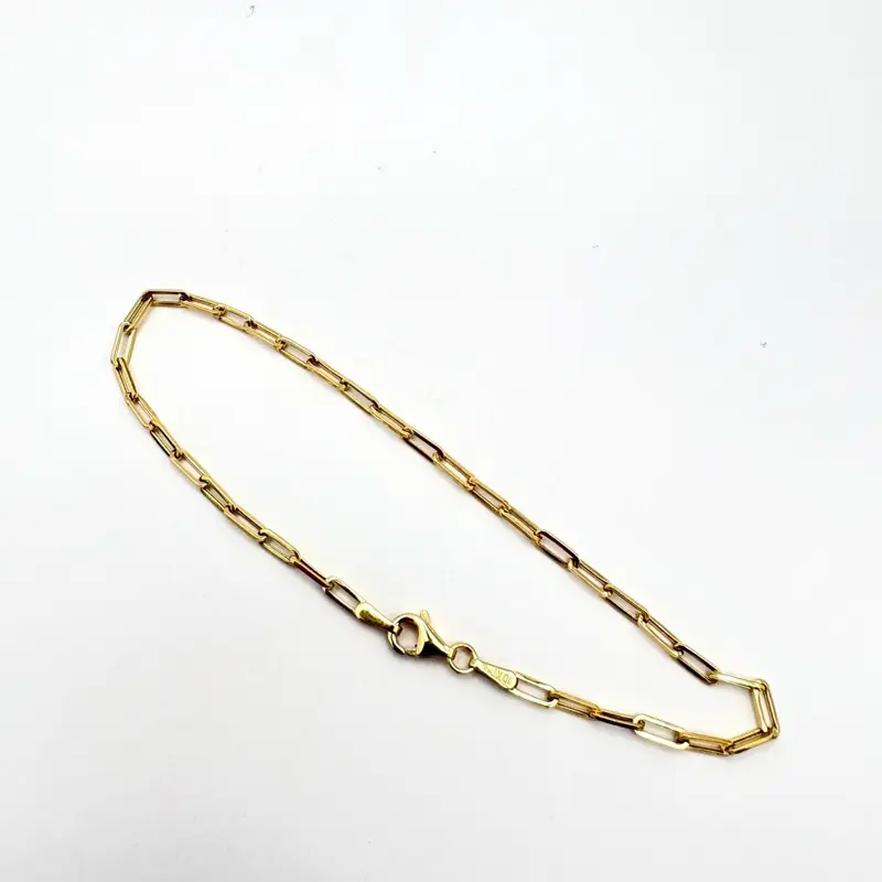10k very elegant paper clip style bracelet for daily use 10k very elegant paper clip style bracelet for daily use