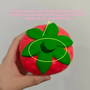 Large Strawberry Soft Cute Toy Slow Rebound Fruit Ventilation Fun Sensory Comfort Home Decoration Interactive Prize Christmas Thanksgiving Birthday Party Gift Children's Christmas