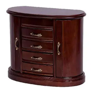 Mele & Co. Heloise Wooden Jewelry Box in WalnutFinish