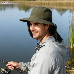 Unisex Quick-Dry Bucket Hat - Wide Brim, Featherweight, Cooling Breathable, Neck Flap, Anti-Ultraviolet, Adjustable Foldable, Ideal for Fishing, Hiking, Hiking Hats, Cooling Breathable Hats