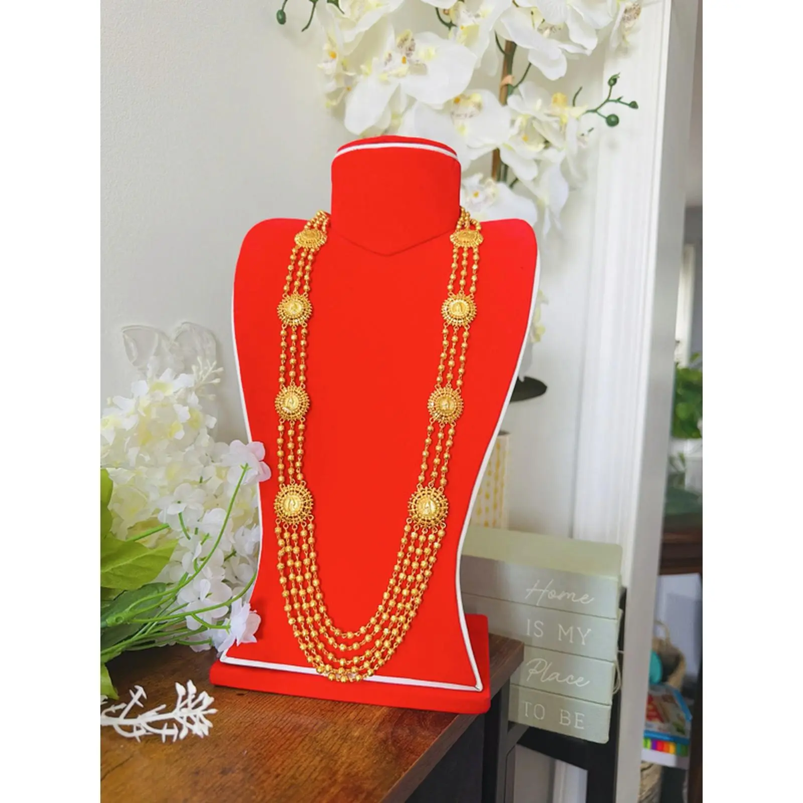 Gold Tone Coin Ball Necklace for Special Occasions - Elegant Jewelry for Women