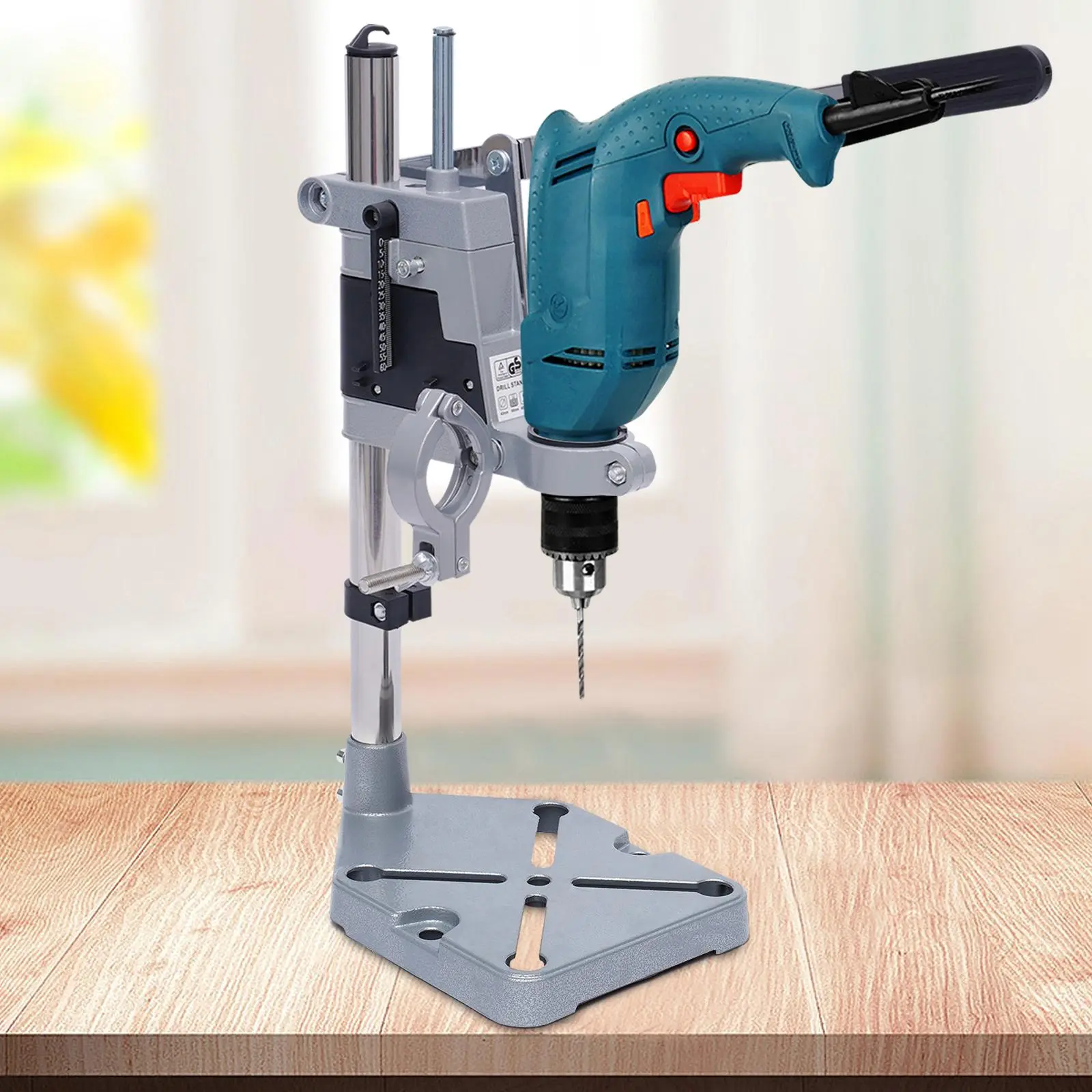 Floor Drill Press Stand Table for Drill Workbench Repair Tool Clamp for Drilling Collet,drill Press Table 6102 Dual - hole Electric Adjustable Drill Press Stand -25mm Thickened Column for Stability, High Strength Spring Heavy Duty Hardware Power