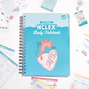 NCLEX Study Planner & Review Guide | NGN Nursing Study Book, Practice Questions & Study Calendar
