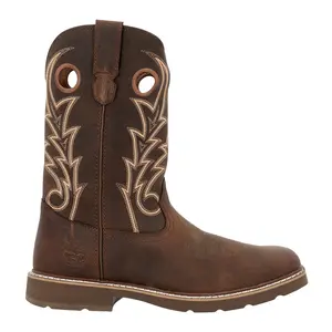 Georgia Boots Mens Core 37 Western 11 Inch Electrical Hazard Steel Toe  Work/Duty - Brown