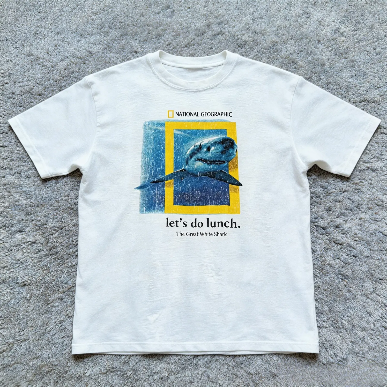 National Geographic Let's Do Lunch Great White Shark Graphic T-Shirt S-5XL