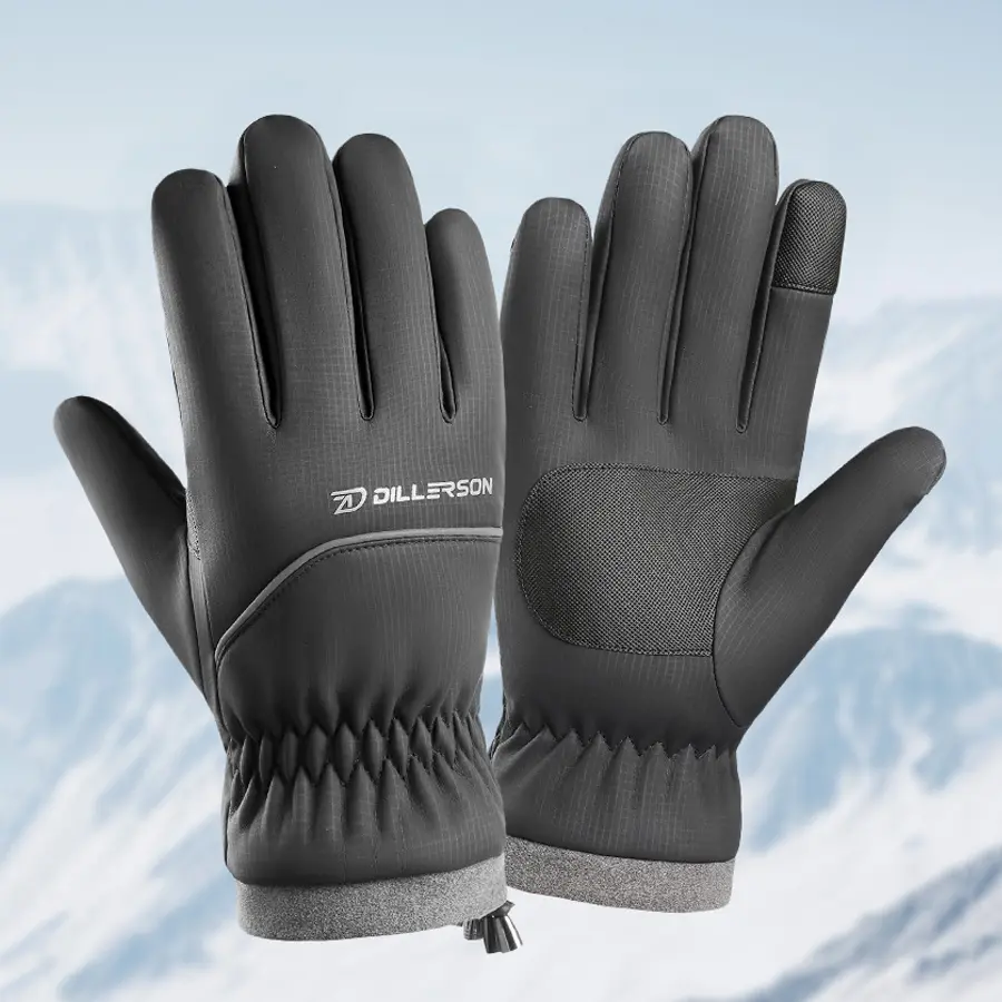 Fleece Lined Touch Screen Winter Gloves, Water Resistant Windproof Thermal Driving Gloves