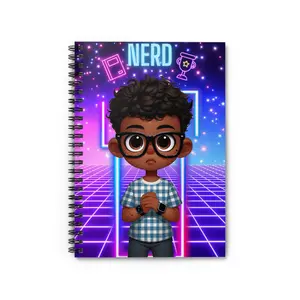Nerd Spiral Notebook - Ruled Lines, Perfect for Students, Gifts for Nerds, Stationery for School, Journaling, Back to School