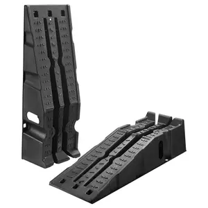 【DealsForYouDays】VEVOR 2 PCS Heavy Duty Car Ramps, 16000 lbs GVW Capacity, 6.7 in Lift Height, Portable High Profile Cars Accessories for Home Garage Maintenance, Black Truck SUV Repair Accessories